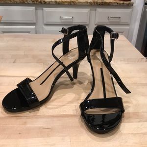 Black strappy heels